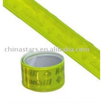 EN13356 Reflective Slap Arm Band com fita de PVC